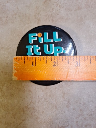 Vintage San Antonio Spurs 'Fill It Up' NBA Championship 3" Round Pinback Button - Picture 3 of 4