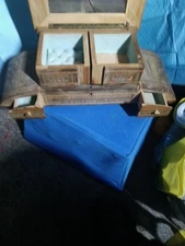 Early 1900's Thorens Switzerland Wooden Musical Box.  Key Is Missing