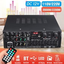Amplificatore Bluetooth 2000W Amplificatore Integrato HiFi Stereo Amplifier Digitale FM Nuovo