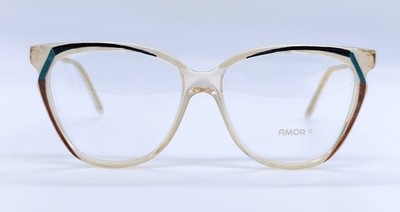 Vintage Brille Amor 3065 810 Vollrand Brillengestell Damen Eyeglasses Frame 80s