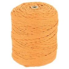 Natural Macrame Cord 3mm x 328 Yards Cotton Macrame Rope, Golden Yellow