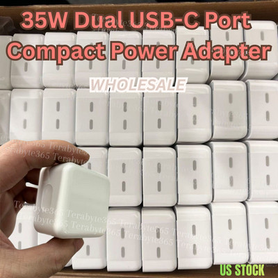 Lot 35W Dual USB-C Power Adapter PD Type C Fast Charger Cube For iPhone iPad Air