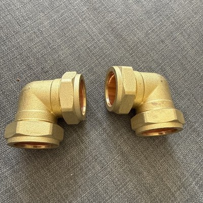 28 mm Messing Kompression gleich Winkel (2er Pack) - Kostenlose Lieferung