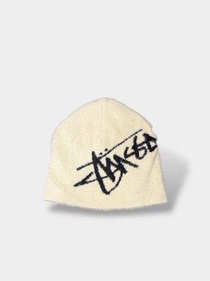 Stussy Brushed Out Stock Skullcap Beanie Weiß Unisex Mütze NEU