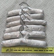 White Baby Padded Hangers Satin Fabric Hangers Set Of 6