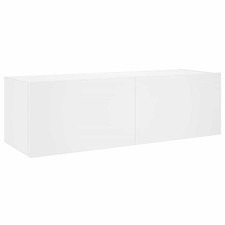Image of TV Wall Cabinets with LED Lights Wall Mounted TV Unit Floating TV Stand vidaXL