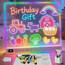 Rechargeable LED Drawing Board for Kids, Large 16" Light Up Drawing Pad with ...