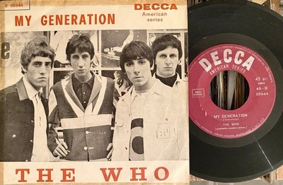 The Who  ' My Generation ' Italy Decca Original 7'' 45rpm mit PS 1965