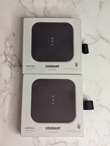 Lot of 2 Courant Essentials CATCH:1 Single-Device Wireless Charger - Charcoal