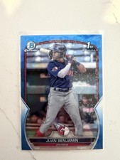 2023 Bowman Chrome True Blue Refractor #BCP151 Juan Benjamin 1st #d /150
