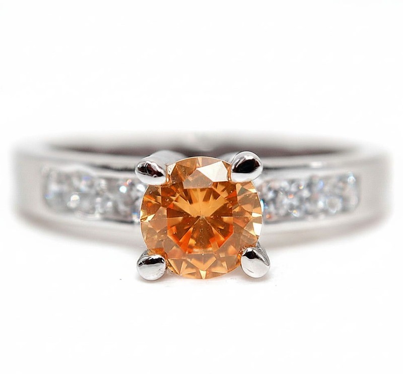2CT  Padparadscha 925 Solid Sterling Silver Ring Sz 8