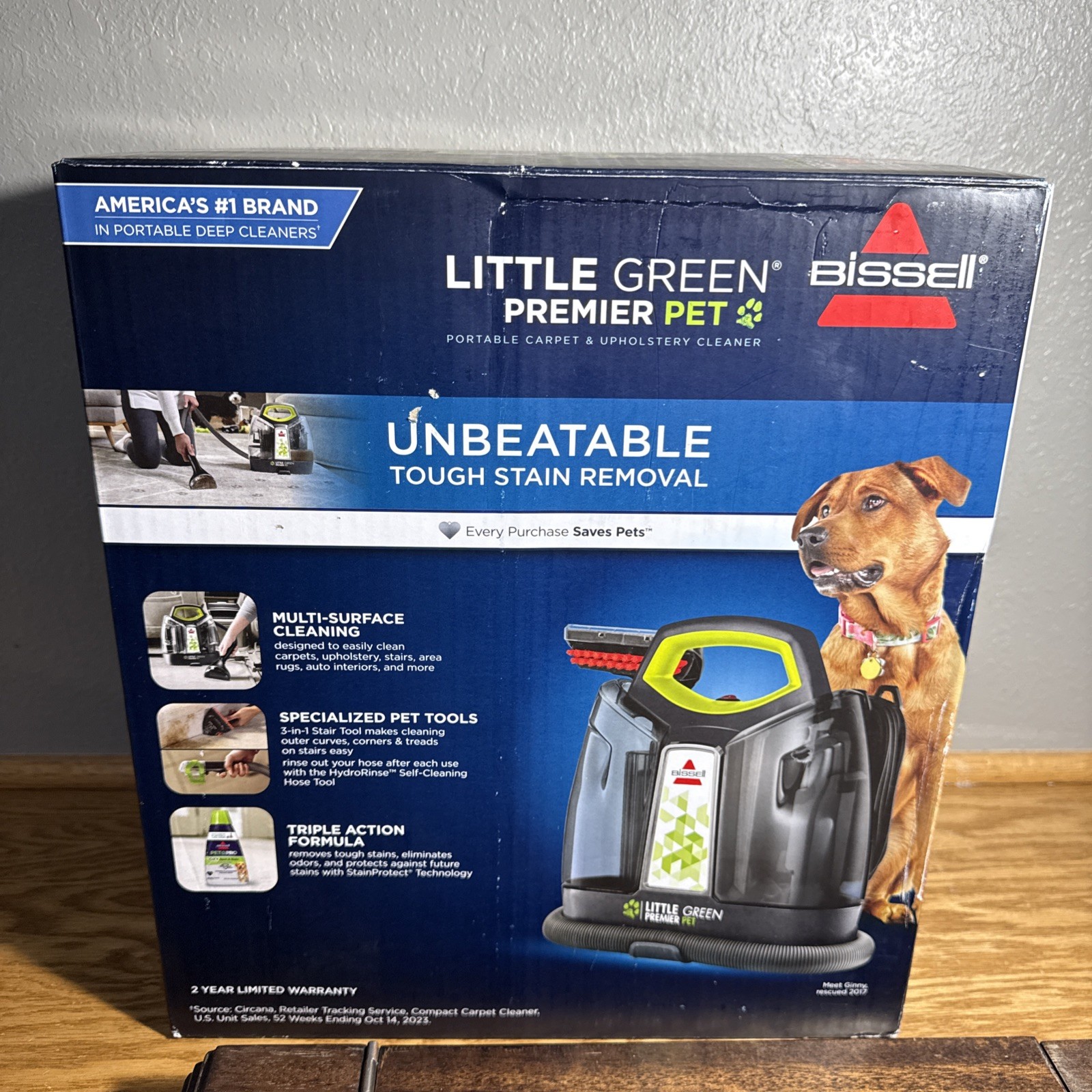BISSELL Little Green Premier Pet Portable Deep Cleaner 3500 for Stains and Odors