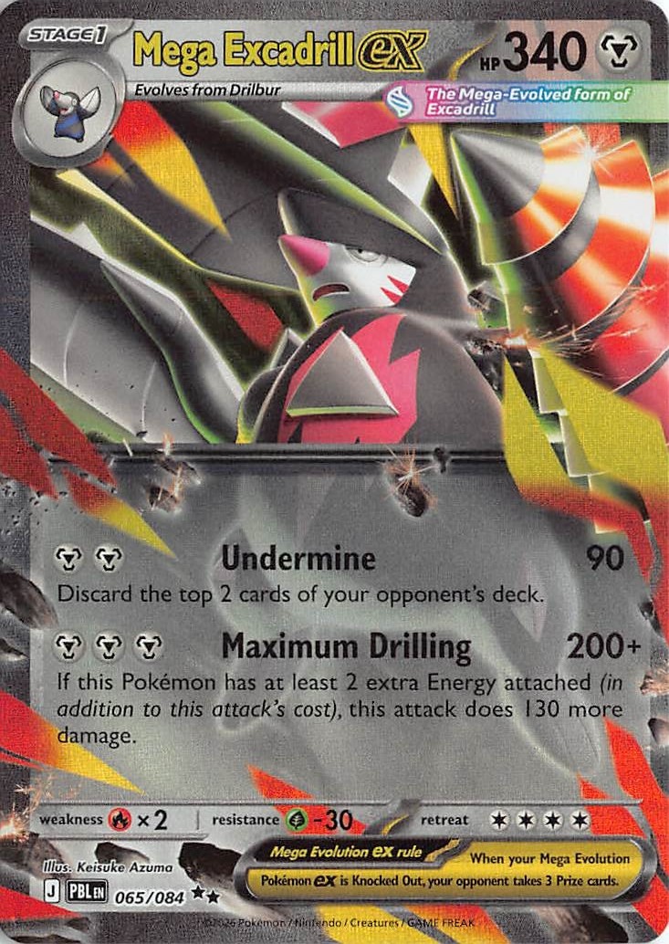 Mega Excadrill ex 065/084 Pitch Black Near Mint Double Rare