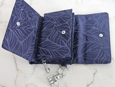 Kipling Blue Purse Wallet with Metal Monkey Hardly Used Excellent Condition 