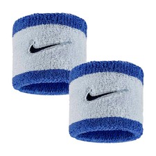 NIKE POLSINI CORTI SWOOSH BIANCO BLU UOMO N1012405069OS SPORT TENNIS ANTISUDORE