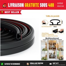 Joint de Porte Fenêtre Isolation Phonique Caoutchouc Autocollant 7M