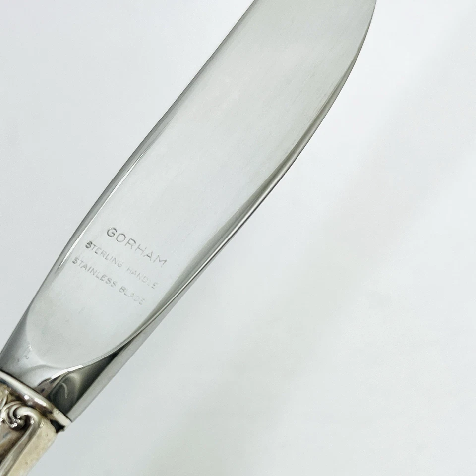 "Cuchillos de mantequilla Gorham con mango de plata esterlina (4) Rondo 6"" sin monograma" Foto 3 de 4