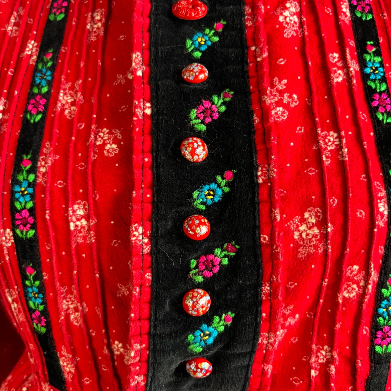 Vtg Hand Made Hungarian Transylvanian Széki Jacke… - image 4