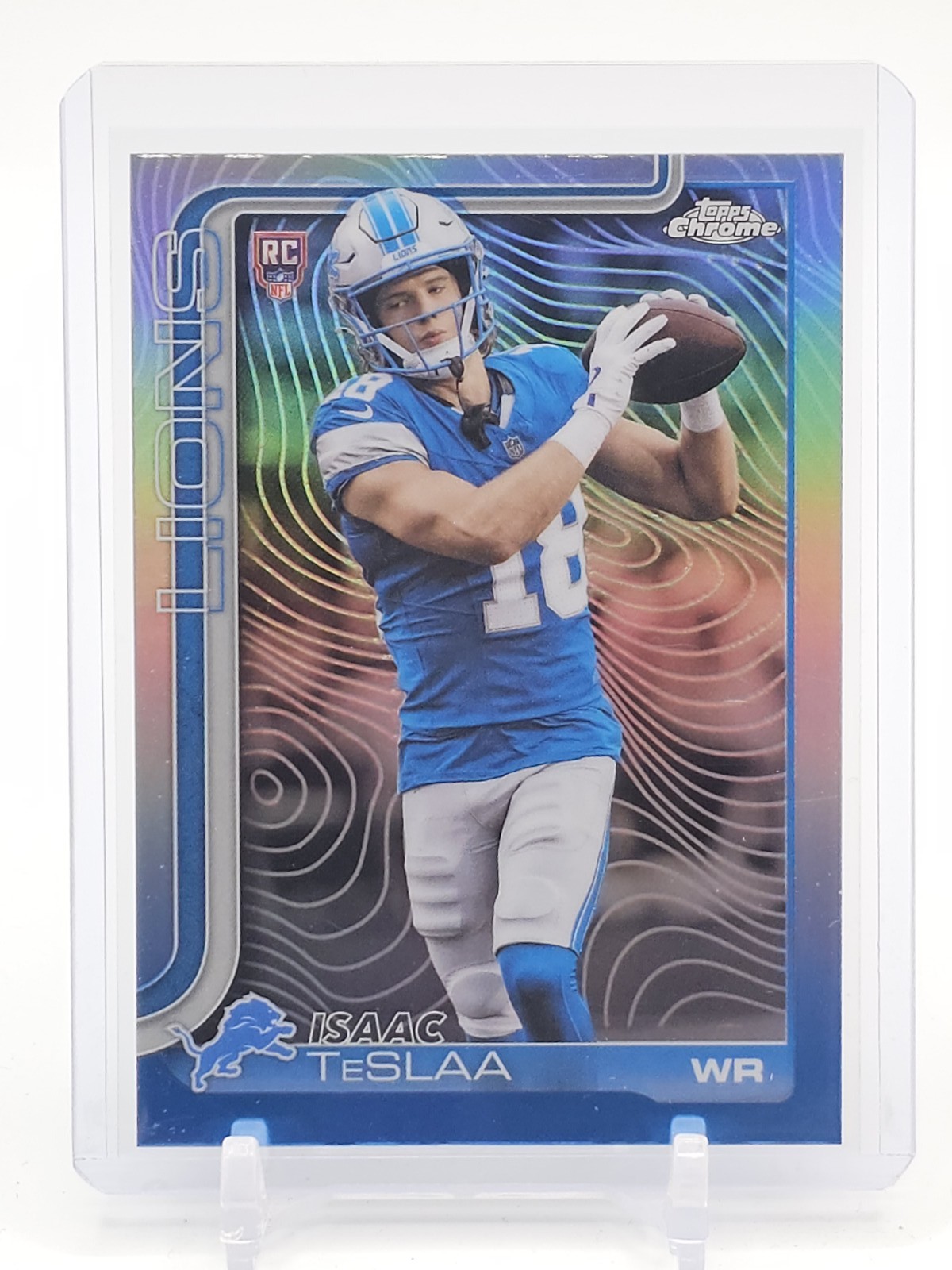 ISAAC TESLAA 2025 TOPPS CHROME ROOKIE ETCH VARIATION SSP #320 LIONS Q4856