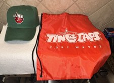 Fort Wayne TinCaps Authentic Collection Adjustable Green Hat  Drawstring Bag