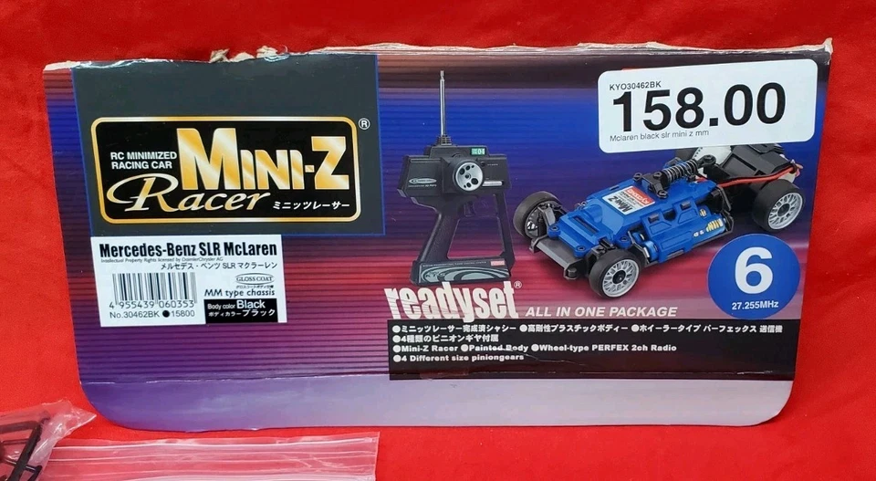 Kyosho Mini-Z MR-02 Mm Mercedes Benz SLR Body R/c Car with Base & REMOTE - Image 3 of 4