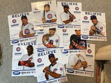 Chicago Cubs Believe Poster Set Walgreens W/Sandberg HOF