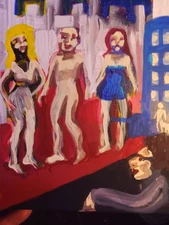 The Downton Dance Hall by William Mayer New York artist Surreal Figurative 