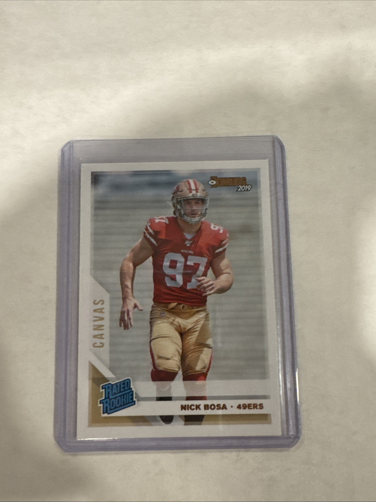 2019 Panini Donruss Rated Rookie Nick Bosa #318 Canvas (RC) San Francisco 49ers