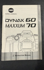 Konica Minolta Dynax 60- Maxxum 70 Camera Instructions...Free Shipping