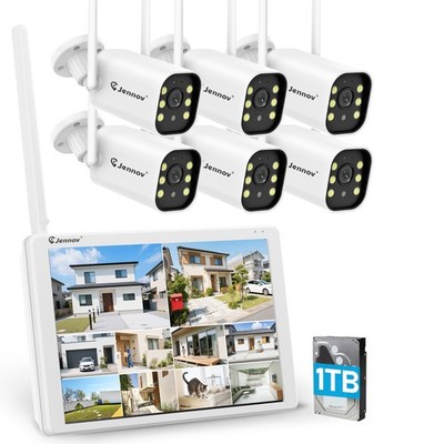 Wireless Security IP Camera System Exterior WiFi Outdoor 10CH 1TB Monitor