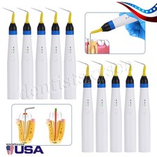 1-10 Dental Cordless Gutta Percha Obturation System Endo Heated Pen With 2 Tips