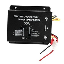 Gorgeri 24V to 12V Car Power Transformer, Aluminum Alloy 30A Efficiency Power