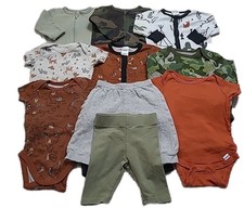 10PC Baby Boys 3-6 Months Long short Sleeve Shirt Pant None Fleece Feet Sleepers