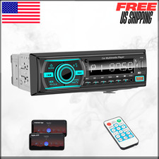 Single Din Car Radio Stereo Head Unit Bluetooth FM Dual USB AUX TF EQ MP3 Black