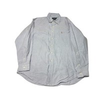 Polo Ralph Lauren Yarmouth Shirt Mens 16.5 34 Blue Cotton Oxford Button Down
