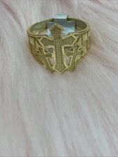10k Trio Cross Ring Size 10