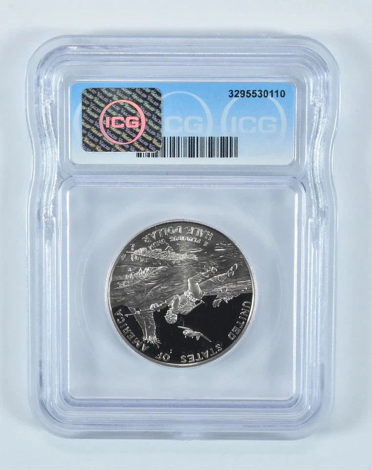 1991-95-P World War II Commemorative Half Dollar PR70 DCAM ICG *4133 - Image 2 of 4