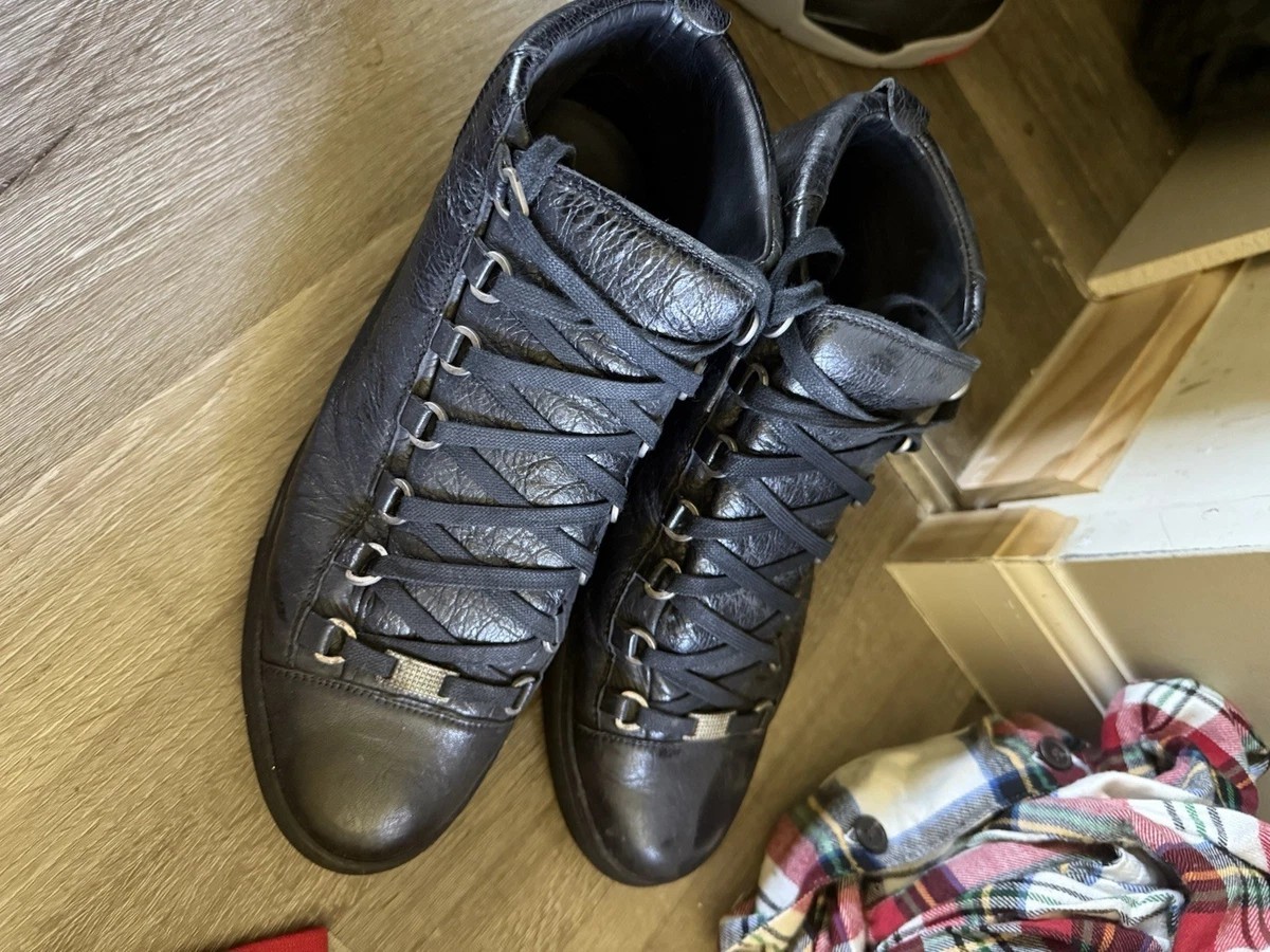 Leather Shoes Balenciaga Arena Shoe Laces Balenciaga Arena Black