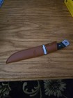 Buck Hunting Knife Wood Handle Stainless Steel Clip Point Blade w/ Sheath 2008 — photo 5