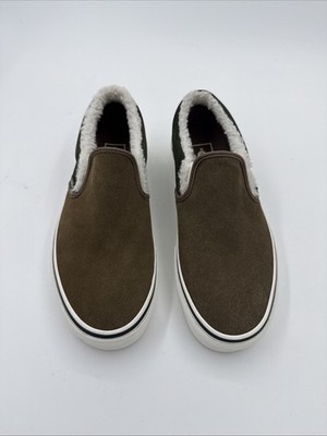 Vans Classic Slip-On Sherpa Kangaroo Women's 8.5 Men s 7 Brown Sneakers