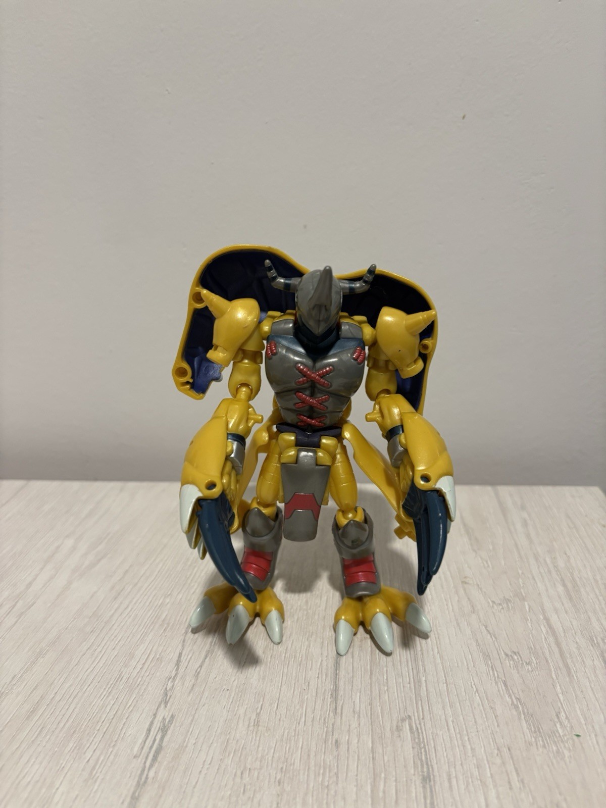 "Figura de acción Digimon Wargreymon Agumon Digivolving 6"" Bandai 1999 completa
