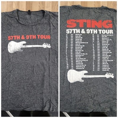 Sting Tour Shirt 2017 Größe L Grau Meliert Rock Pop The Police