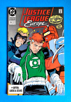 JUSTICE LEAGUE EUROPE #11 (VOL 1)  GUY GARDNER vs METAMORPHO  DC COMICS 1990  VF