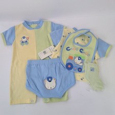 Bon Bebe Baby 3-6mths Outfit Shirt, Socks, bodysuit Romper, Diaper Set Vtg Tags