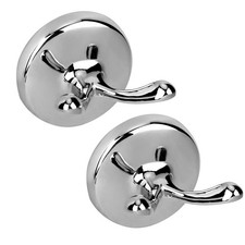 Polished Chrome Towel Hooks Antique, 2 Pack Coat Robe Hook Heavy Duty Bathroo...