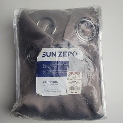 Sun Zero 2-Pack 100% Blackout Theater Grad Grommet Curtain 'Mocha' 40x84in #BT1