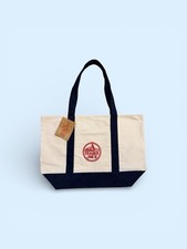 Trader Joe  s Canvas Tote Bag - Limited Edition Large Navy/white New With Tags
