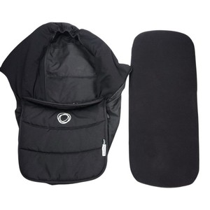 Bugaboo Fox 2 / 3 Bassinet Fabric Set and Mattress Replacement Midnight Black