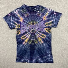 Vintage Deep Purple T Shirt Fits Extra Small Tie Dye 80s Symmetria Rock Band