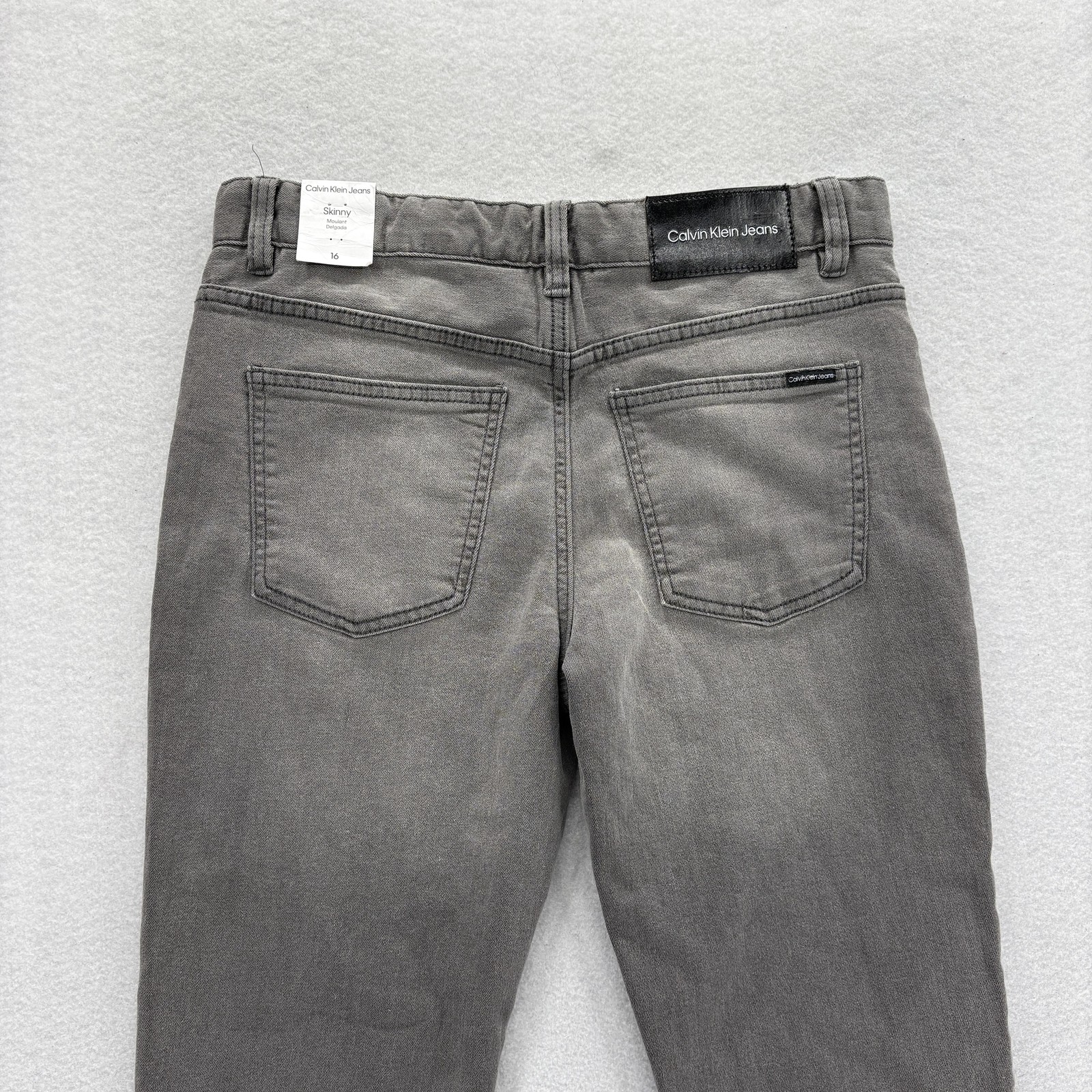 Calvin Klein Jeans Kids 16 Gray Skinny Adjustable Waist Stretch Casual 30x30 NWT thumbnail 11